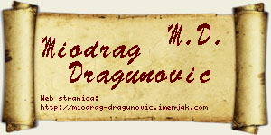 Miodrag Dragunović vizit kartica